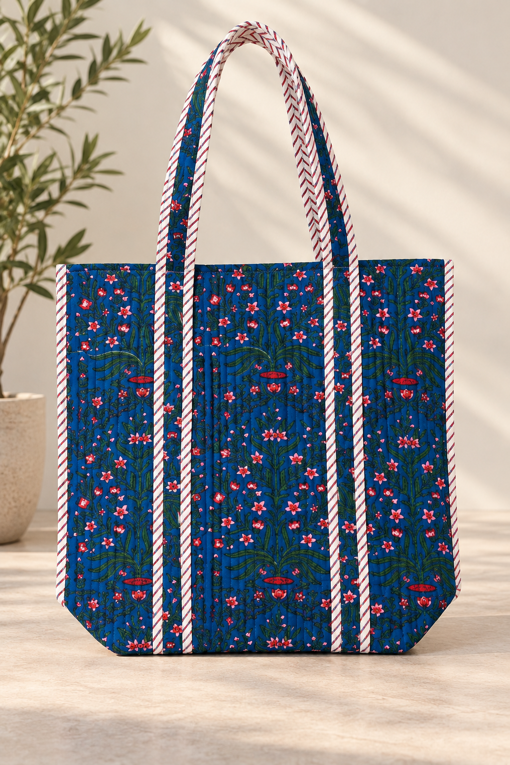 Blue Tote Bag 18X18