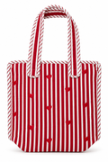Stripe Heart Mini Tote Bag
