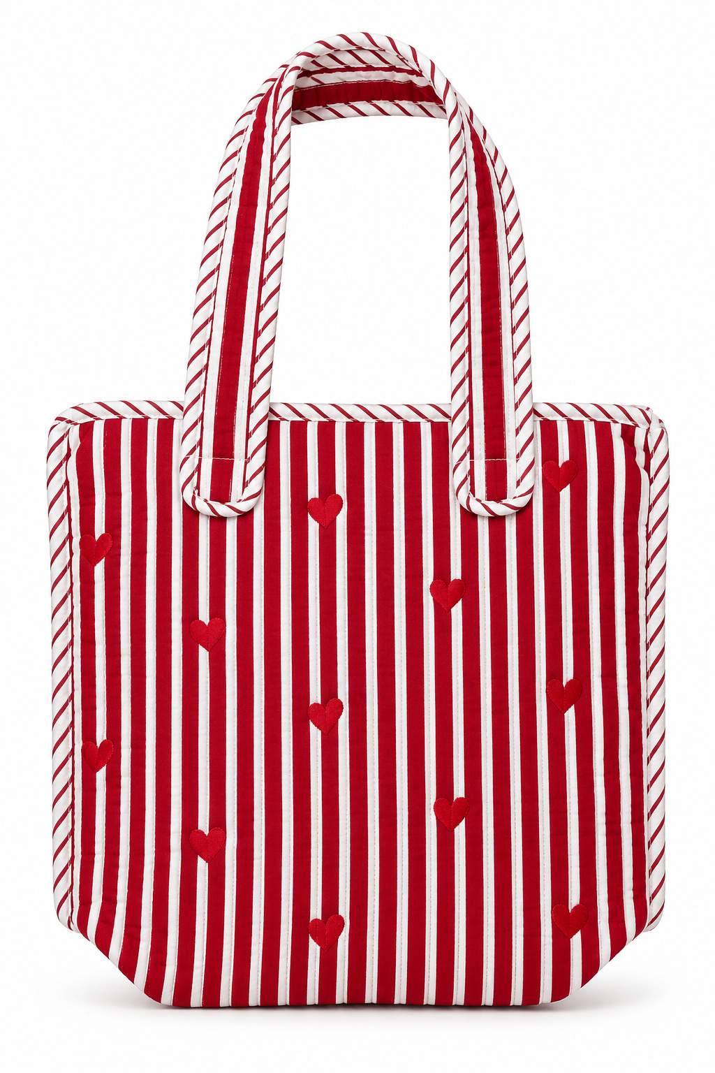 Stripe Heart Mini Tote Bag