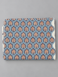 Grey Block Printed Cotton Fabric