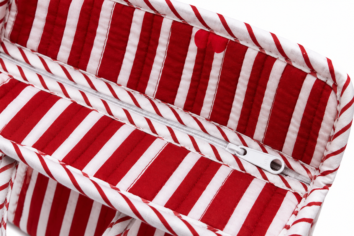 Stripe Heart Mini Tote Bag