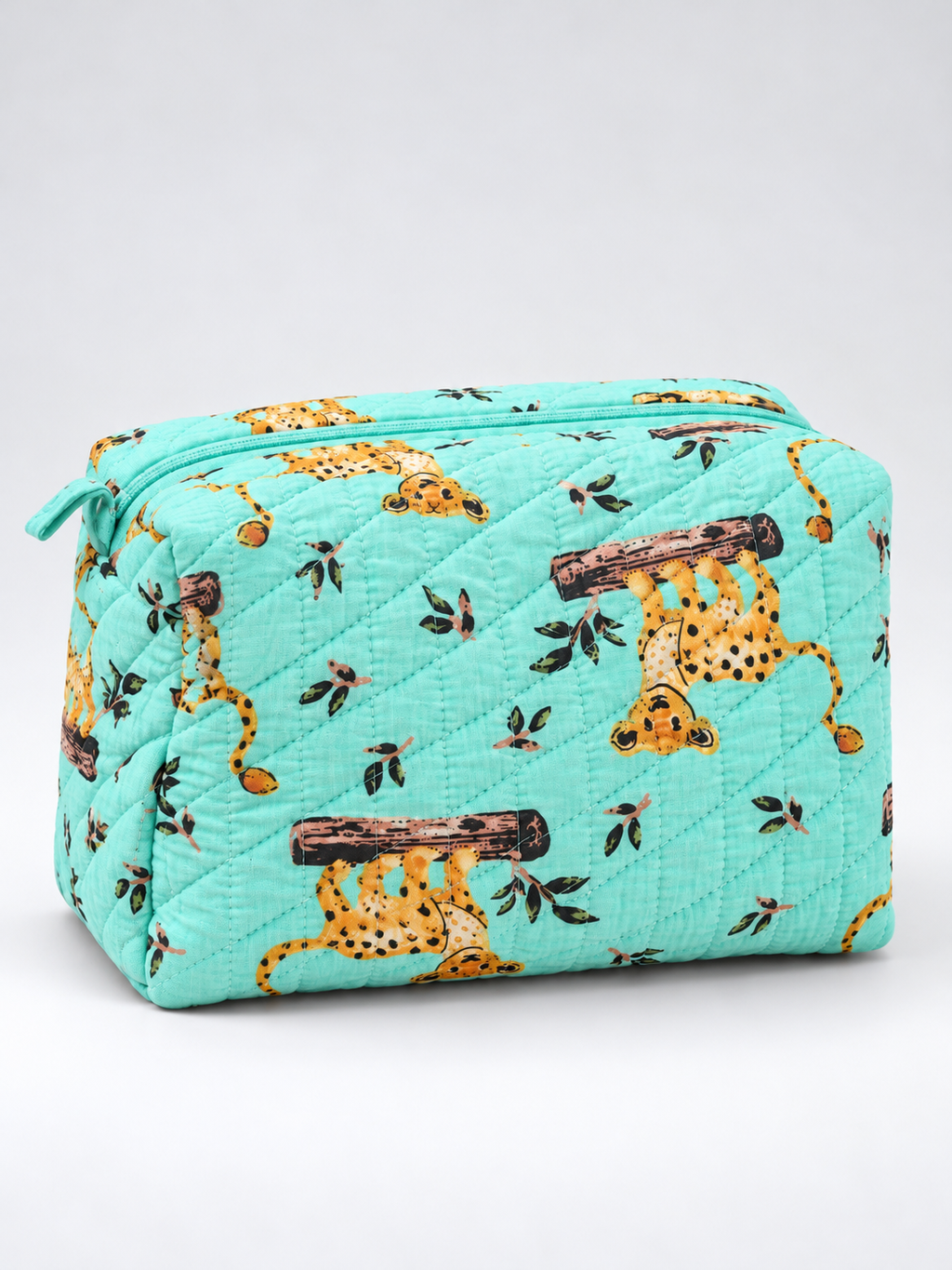 Playful Cub Quilted Pouch