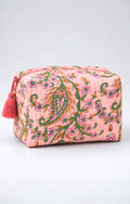 Pink Paisley Vine Quilted Pouch