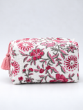 Pink Jasmine Quilted Toiletry Pouch