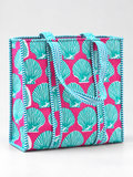 Turquoise Scallop Beach Tote