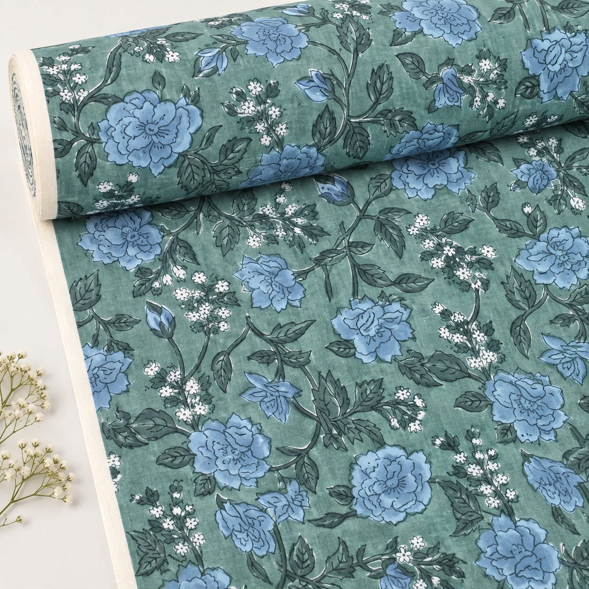 Block Printed Cotton Fabric