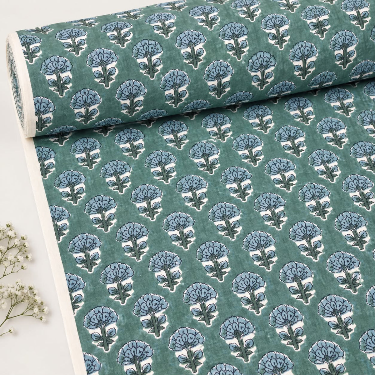 Muted Sage & Slate Botanical Print