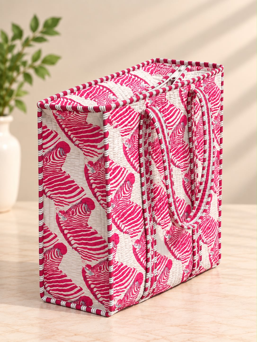 Zebra Stripe Utility Tote