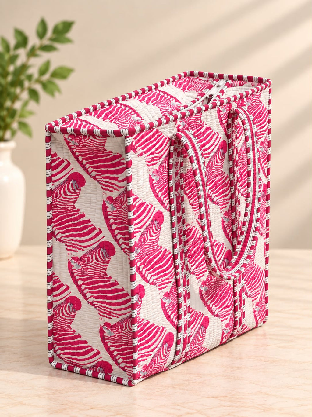 Zebra Stripe Utility Tote
