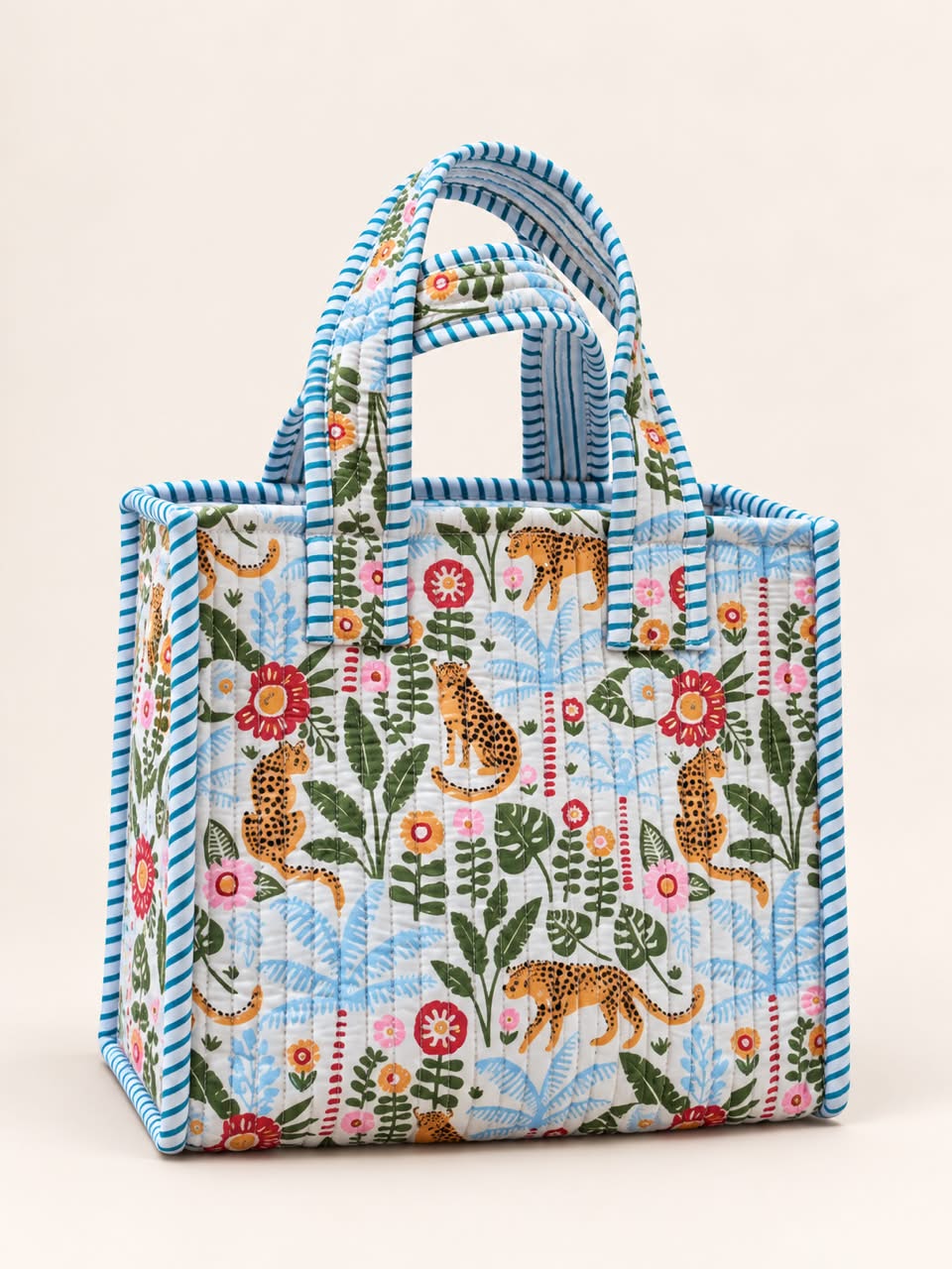 The Safari Leopard Quilted Mini Tote