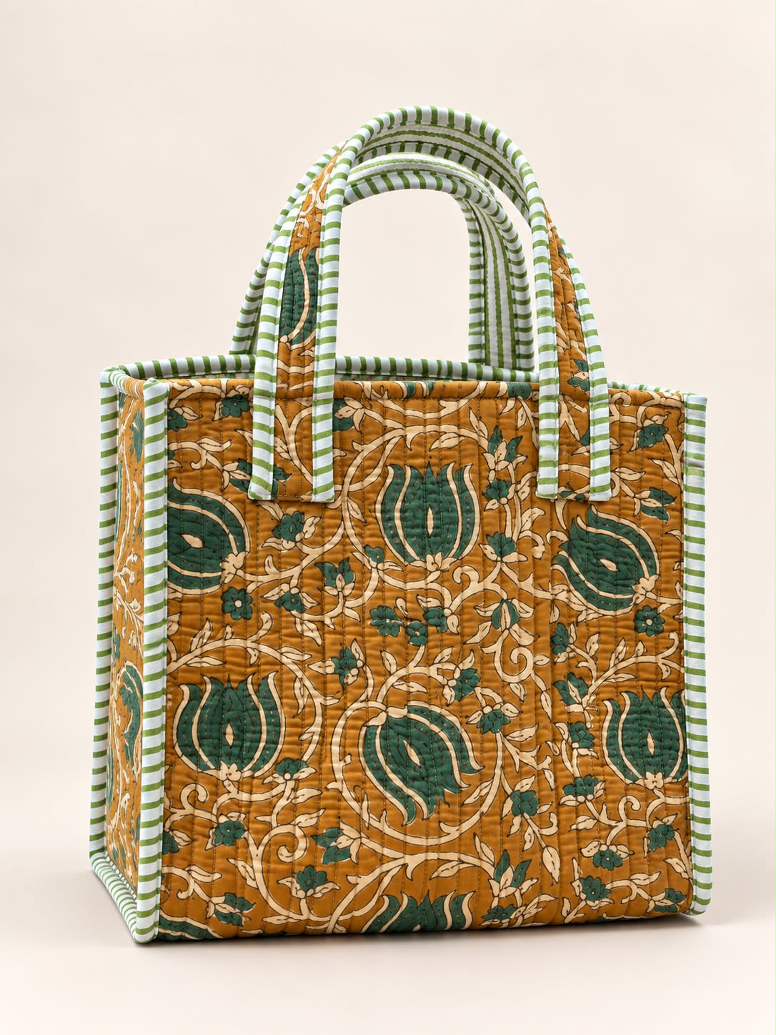 The Honey Gold Tulip Quilted Mini Tote