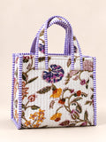 Purple Carnation Vine Tote