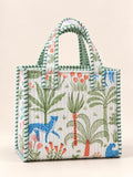 Emerald Oasis Leopard Tote