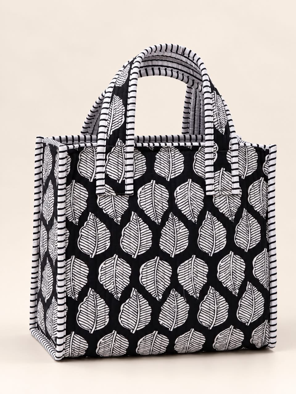 Midnight Foliage Quilted Tote