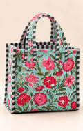 Emerald & Pink Chintz Mini Tote