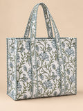 The Sage Floral Quilted Tote