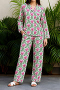 Mint & Pink Tulip Floral Pajama Set