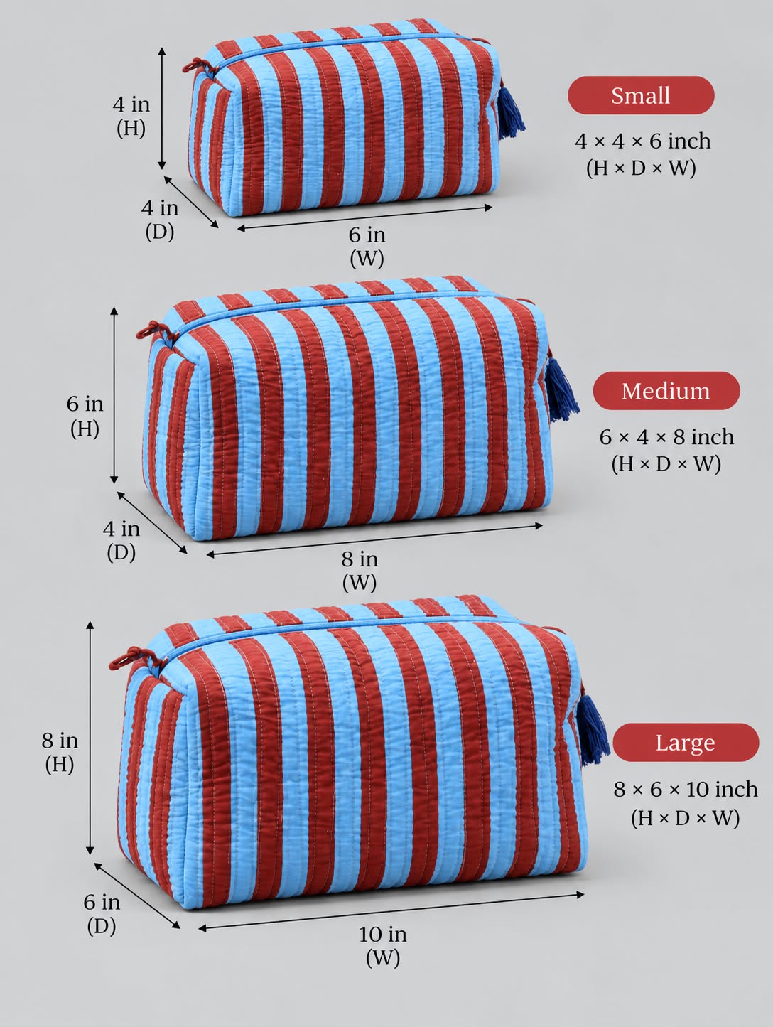 Carnival Stripe Quilted Pouch